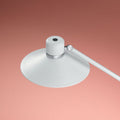 Detailansicht der Panarea LED Tischlampe mit Touch-Dimmer und schwenkbarem Schirm in Weiß.