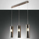 Pendelleuchte Sintesi 3-flammig mit eleganten Zylindern für modernes Lichtdesign im Wohnraum.