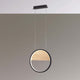 Pierre LED Pendelleuchte Ø 40cm mit Echtholz Esche-Inlay und Stepdimmer.