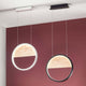 Pierre LED Pendelleuchte Ø 40cm - Design Pendelleuchte mit Echtholz-Inlay und dimmbaren LED-Bändern.