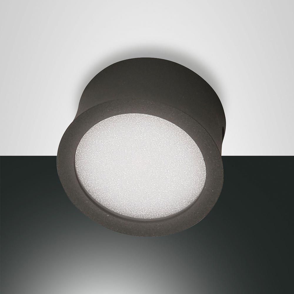 Ponza Spot Anthrazit von Fabas Luce, platzsparend, 7W LED, 630 Lumen, klare Form und modernes Design.