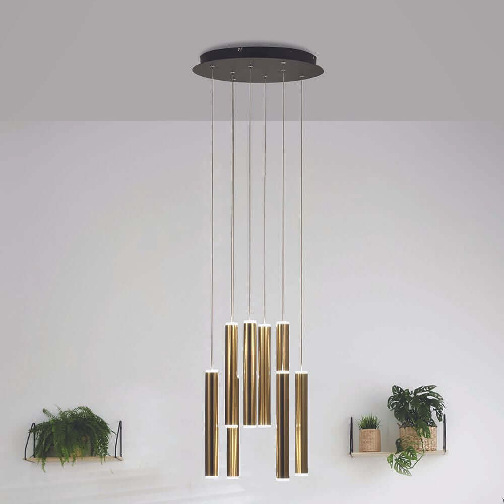 Prado LED pendant lamp 8-flg. suspension