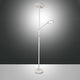 Regina LED Stehlampe 2-flammig in elegantem Weiß, modernes Design mit flexibler Lichtquelle.