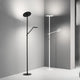 Moderne Regina LED Stehlampe 2-flammig in Schwarz und Weiß, ideale Beleuchtung für jeden Raum.