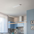 Moderner Ribot LED Pendelleuchte aus Eichenholz in Schiffchenform, ideal für stilvolle Küchenbeleuchtung.