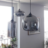 SILO Ø 18 cm Lampada a ciondolo vetro fumato