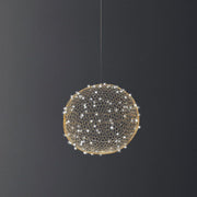 Sumter LED pendant light Ø 50 cm ball in a modern wire look, decorative and handcrafted.