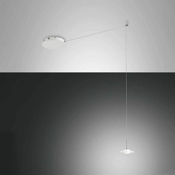 Susanna LED Pendelleuchte Weiß, elegante hängende Leuchte in modernem Design.