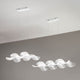 Sylvie LED Hängeleuchte Klar Gewellt mit lichtdurchfluteten Acrylflügeln in modernem Design.