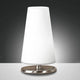 Tischleuchte Milady Ø 11cm, elegante Tischlampe mit modernem Design in Weiß und Metallfuß.