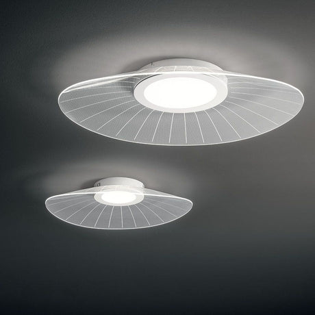 Vela LED Deckenleuchte Klar, dimmbare Deckenlampen mit ovalem Acrylschirm, blendfrei und modern.