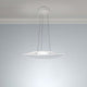 Vela LED Hängelampe Klar - moderne, blendfreie Pendelleuchte mit ovalem Acrylschirm.