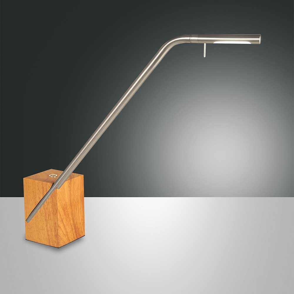Lámpara de mesa Viktor LED de metal y madera