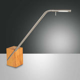 Lámpara de mesa Viktor LED de metal y madera