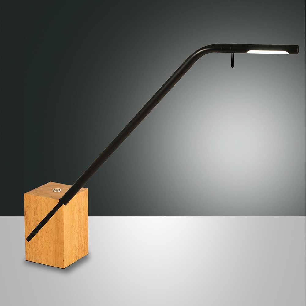Lámpara de mesa Viktor LED de metal y madera