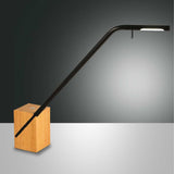 Lámpara de mesa Viktor LED de metal y madera