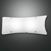 Wall light Milton White mounted on a wall with a modern, elegant design.