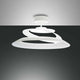 Klassische LED Deckenlampe Aragon Weiß in modernem Design mit schwebenden Lampenschirmen.