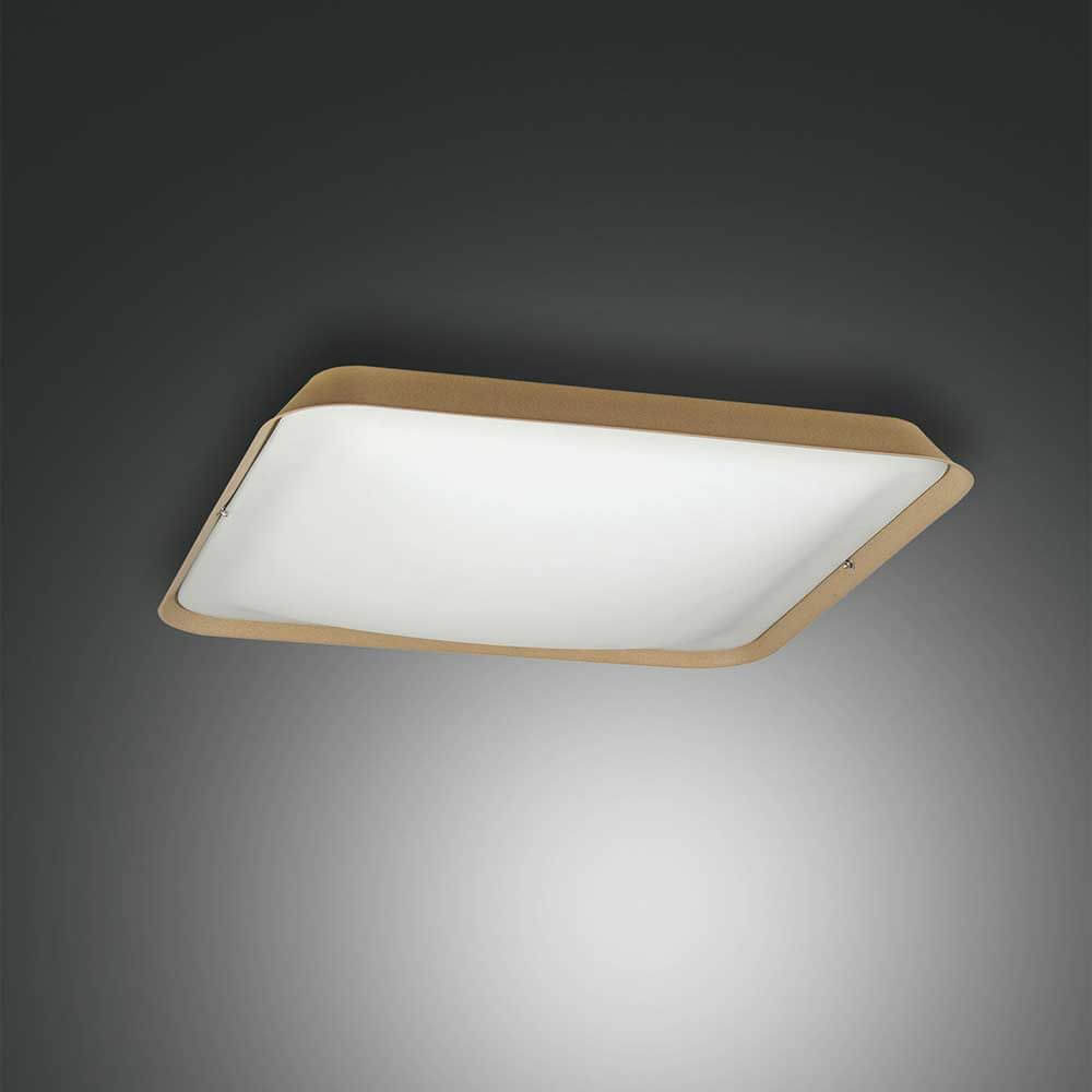 moderne LED Deckenlampe Hugo aus Metall in schickem Design von oben beleuchtet.