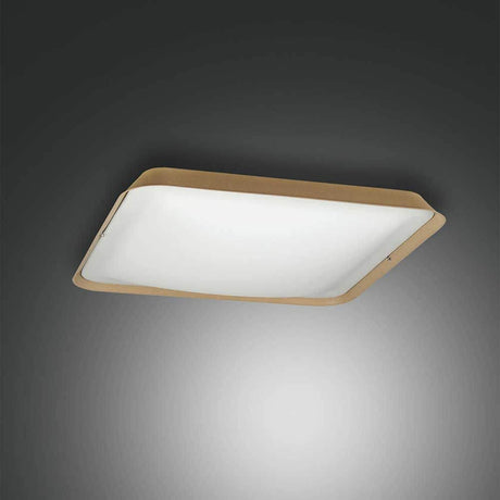 moderne LED Deckenlampe Hugo aus Metall in schickem Design von oben beleuchtet.
