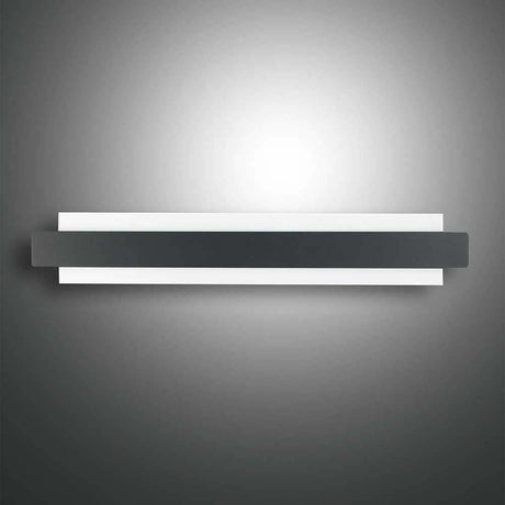 moderne LED Wandleuchte Regolo mit modernem Design auf grauem Hintergrund