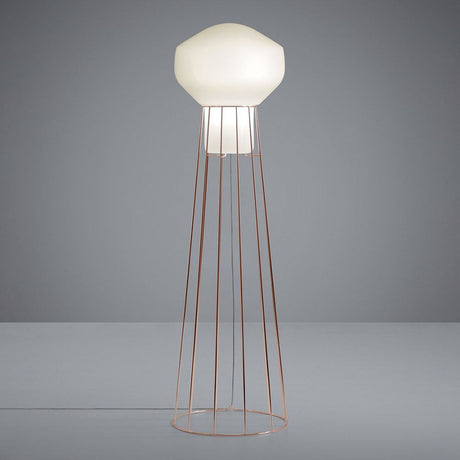 Fabbian Aérostat floor lamp Ø 43cm in copper with a stylish, modern design and pleasant lighting.