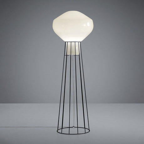 Fabbian Aérostat floor lamp Ø 43cm in a modern design with an elegant lampshade and fine mesh structure.
