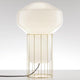 Fabbian Aérostat Tischleuchte Ø 16,7cm mit glänzendem Glasdiffusor und dekorativem goldenen Rahmen