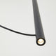 Fabbian Ari LED-Pendelleuchte mit schwarzem eloxiertem Aluminium und LED-Licht.