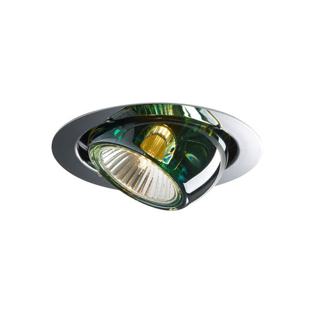 Fabbian Beluga Halbeinbauleuchte Ø 13,2cm in trendy grünem Design, ideal für Badezimmer und Flur.