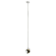Fabbian Beluga Hängeleuchte Ø 9cm aus Kupfer, moderne Pendelleuchte mit Kristalldiffusor für Essbereich, Bar und Restaurant