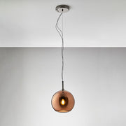 Fabbian Beluga Royal Hängeleuchte Ø20cm Kupfer mit elegantem Glas und metallischer Reflexion