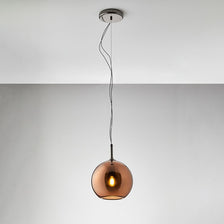 Fabbian Beluga Royal Hängeleuchte Ø20cm Kupfer mit elegantem Glas und metallischer Reflexion