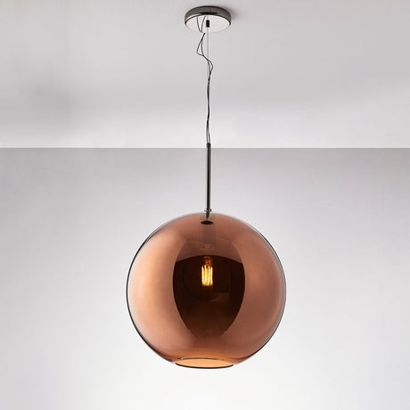 Fabbian Beluga Royal pendant light Ø40cm in an elegant, metallized brown look.