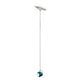 Fabbian Beluga Schienen-Pendellampe Ø 9cm in blau mit modernem Design, ideal für Essbereiche und Bars.