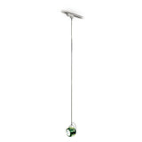 Fabbian Beluga Pendellampe Ø 9cm in grün, modern und vielseitig für Essbereiche oder Restaurants.