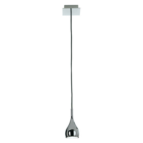 Fabbian Bijou Hängeleuchte Mini GU10 in glänzendem Chrom für modernes Wohndesign, ideal für Küchen und Wohnzimmer.
