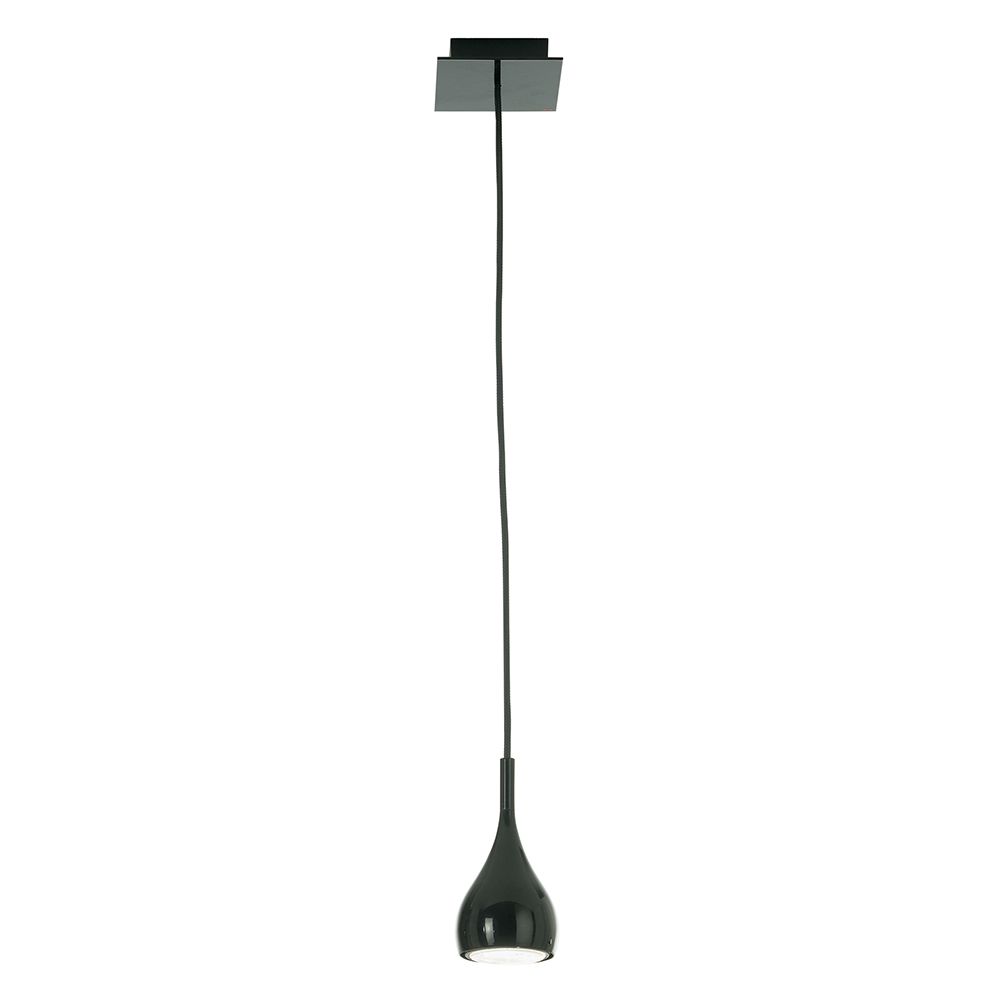 Moderne Fabbian Bijou Hängeleuchte Mini in Schwarz, ideal für Küche und Wohnzimmer.