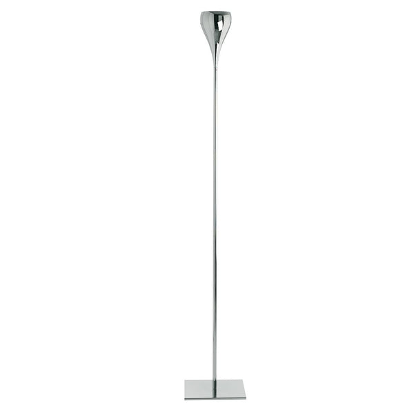 Fabbian Bijou floor lamp Ø 16cm in shiny chrome, refined design for modern and classic living spaces.