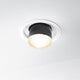 Fabbian Claque LED-Einbauleuchte Ø 13cm in schwarz mit hochwertiger LED-Beleuchtung.