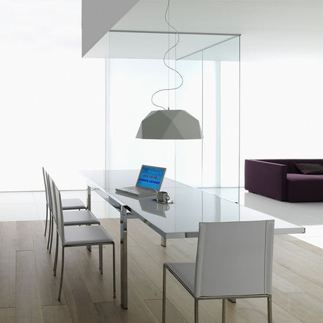 Fabbian Crio pendant light 57.2 cm above a modern dining table in an elegant living space