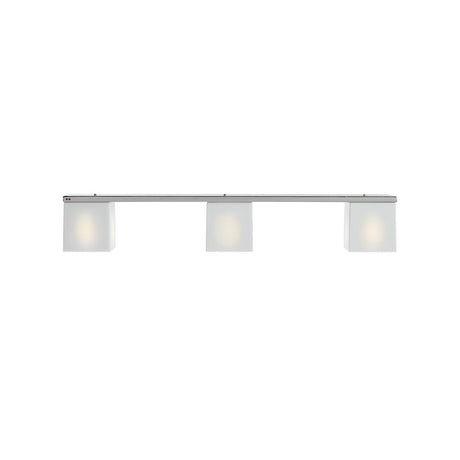 Fabbian Cubetto ceiling light, 3-light with transparent diffuser in a classic design