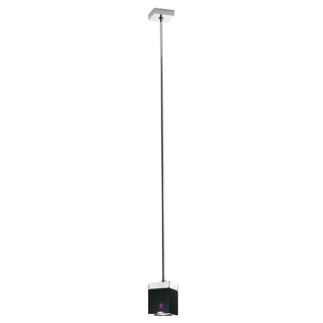 Fabbian Cubetto pendant light with modern design and black diffuser, ideal for modern and classic spaces.
