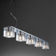 Fabbian Cubetto Pendelleuchte 5-flammig mit klarem Kristall-Diffusor und modernem Design