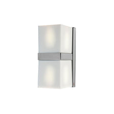 Fabbian Cubetto Wandleuchte 2-flammig Weiß, eckige Wandleuchte aus Glas und Metall mit zwei Lichtquellen