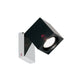 Fabbian Cubetto Wandstrahler GU10 in modernem, elegantem Design mit verstellbarem schwarzen Diffusor.