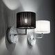 Fabbian Diamond&Swirl Wandlampe mit schwarzen und weißen Lampenschirmen an der Wand