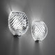 Fabbian Diamond&Swirl Wandleuchte Diamond Ø 22cm mit Halbkristallkugel und raffinierten Motiven an der Wand.