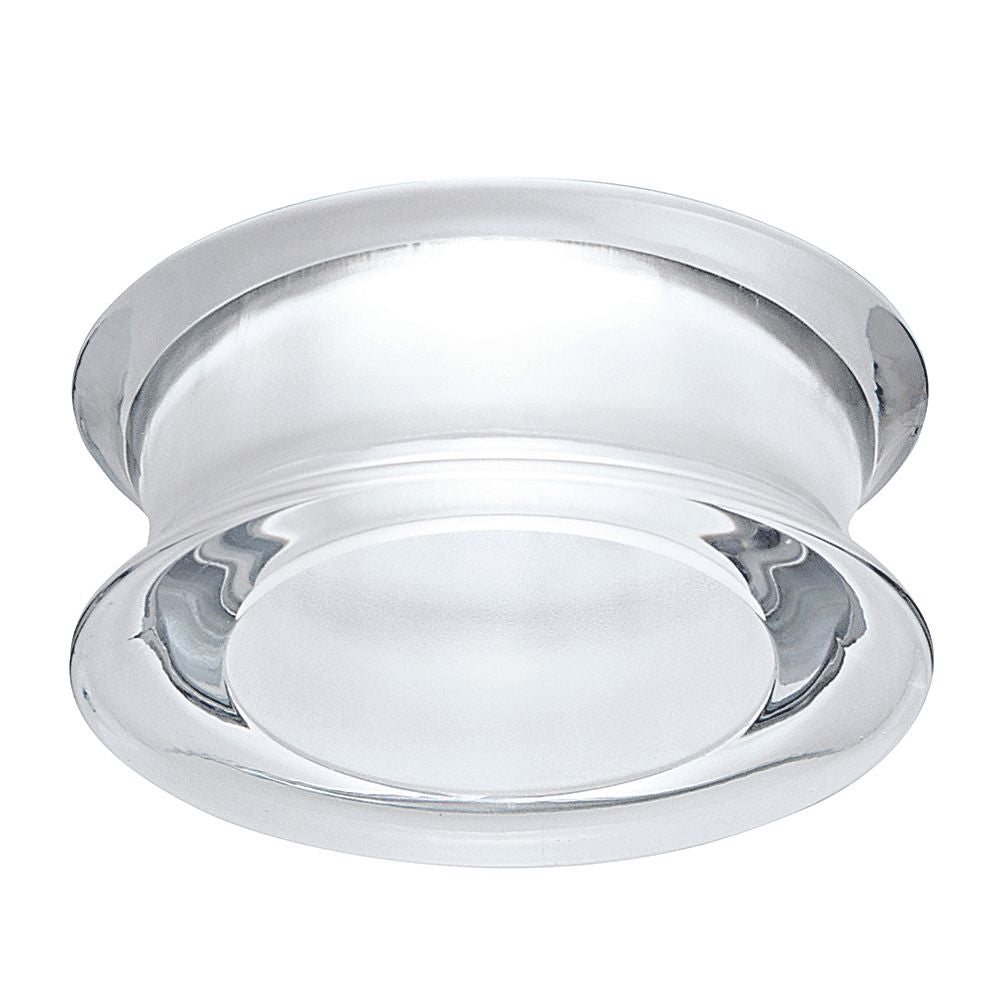 Fabbian Faretti Einbauleuchte Eli 12V mit modernem, kurvigen Design und Kristalldiffusor.