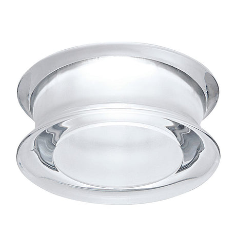 Fabbian Faretti recessed light Eli GU10 with a modern, curvaceous design and transparent crystal diffuser.